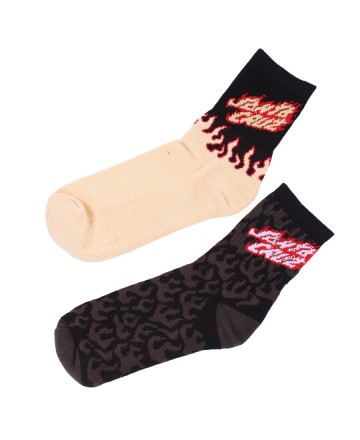 Medias 
Santa Cruz Flaming Stack Crew Socks x2