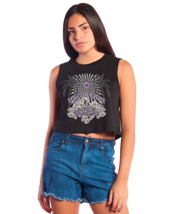 Remera 
Volcom Crop Hour Solid