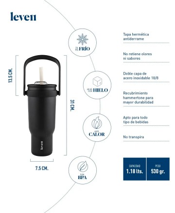 Vaso T�rmico
Leven Tumbler 1 8 L