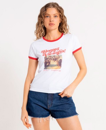 Remera 
Rusty Bonnes Vacances Ringer
