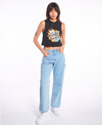 Remera 
Santa Cruz Flaming Dice Dot Front