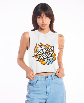 Remera 
Santa Cruz Flaming Dice Dot Front