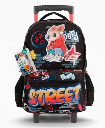 Mochila 
Footy Street Negro Carro 18