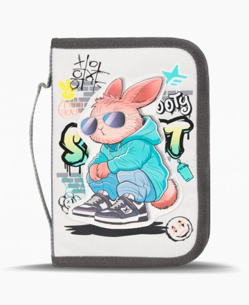 Cartuchera 
Footy Desplegable Street Gris