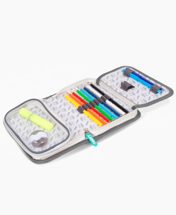 Cartuchera 
Footy Desplegable Street Gris