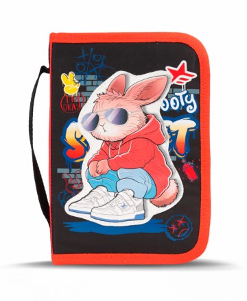 Cartuchera 
Footy Desplegable Street Gris